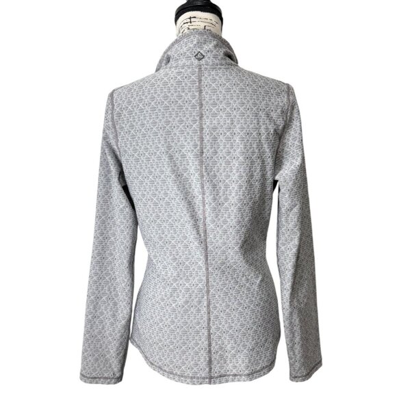 Prana Reeve Jacquard Performance Jacket Gray Full-Zip Womens Size M - Picture 3 of 7
